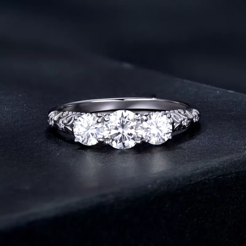 (afbeelding voor) Pandora Stijl 3 Stenen Ring - MSR009 - Bekijken 3