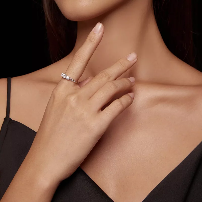 (afbeelding voor) Pandora Stijl 3 Stenen Ring - MSR009 - Bekijken 5