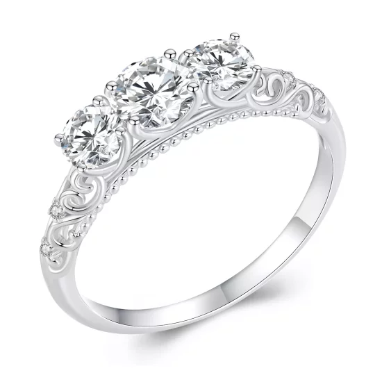(afbeelding voor) Pandora Stijl 3 Stenen Ring - MSR009