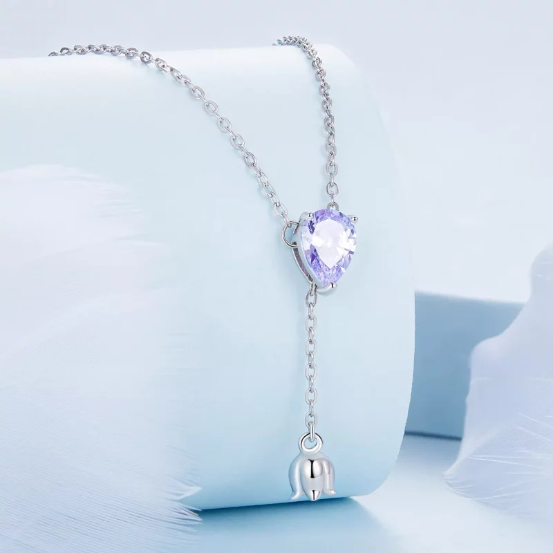 (afbeelding voor) Pandora Stijl Amethist Ketting - BSN271 - Bekijken 2