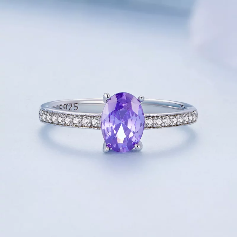(afbeelding voor) Pandora Stijl Amethist Ring - BSR460-VT - Bekijken 3
