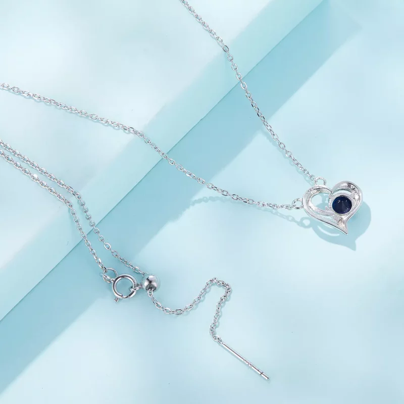 (afbeelding voor) Pandora Stijl Asymmetrische Hart Halsketting - SCN487 - Bekijken 4