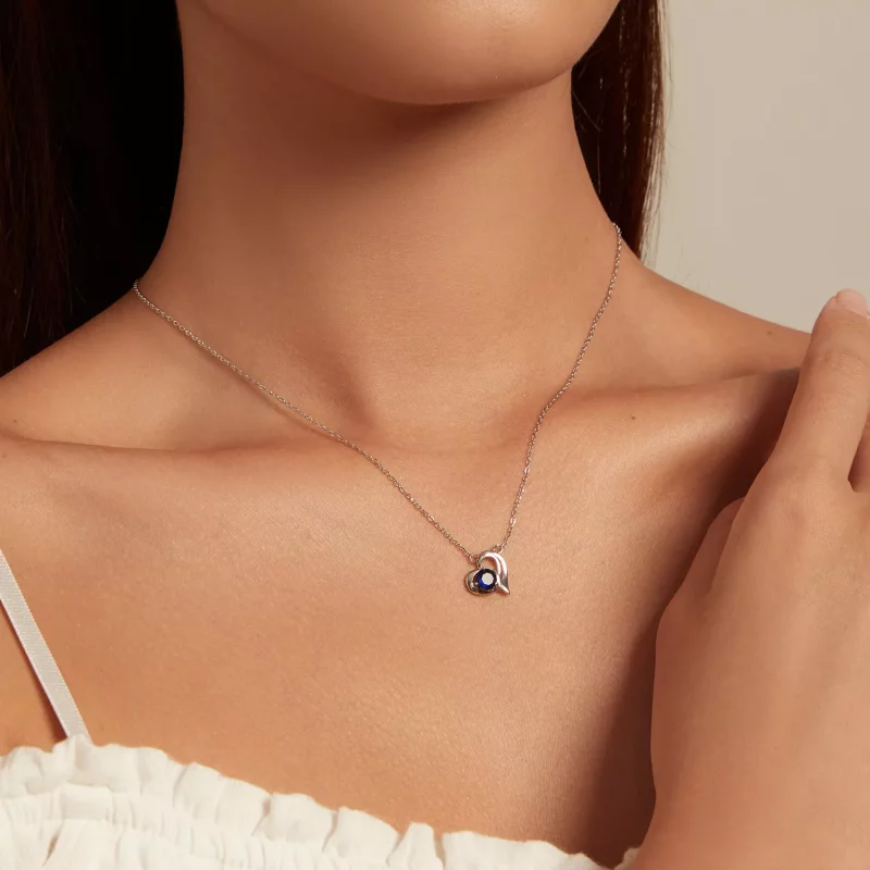 (afbeelding voor) Pandora Stijl Asymmetrische Hart Halsketting - SCN487 - Bekijken 7
