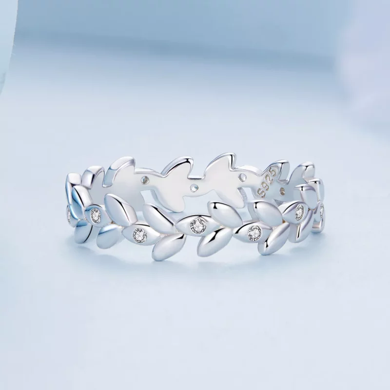 (afbeelding voor) Pandora Stijl Blad Ring - BSR306 - Bekijken 3