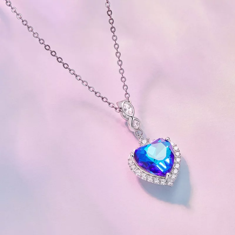 (afbeelding voor) Pandora Stijl Blauw Hart Bedel - BSC775 - Bekijken 2