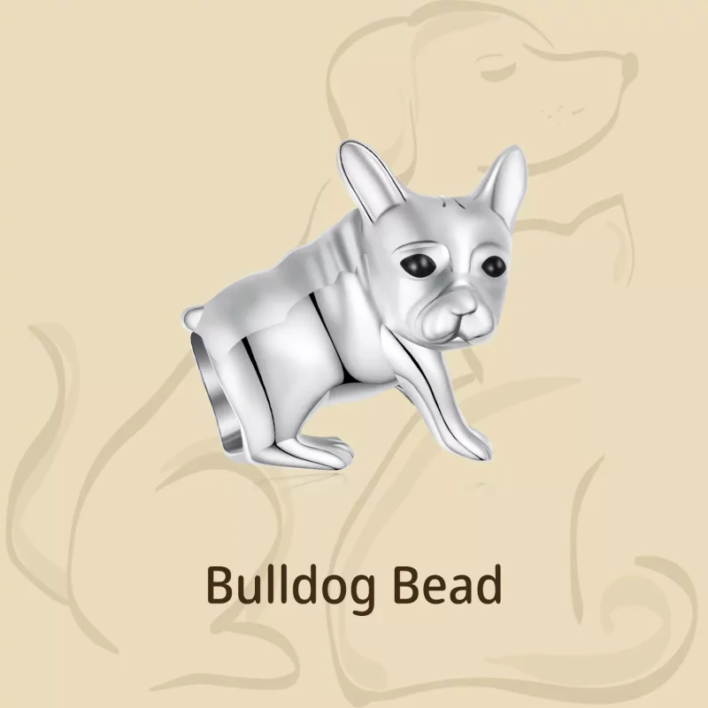 (afbeelding voor) Pandora Stijl Bulldog Bedel - BSC796 - Bekijken 4