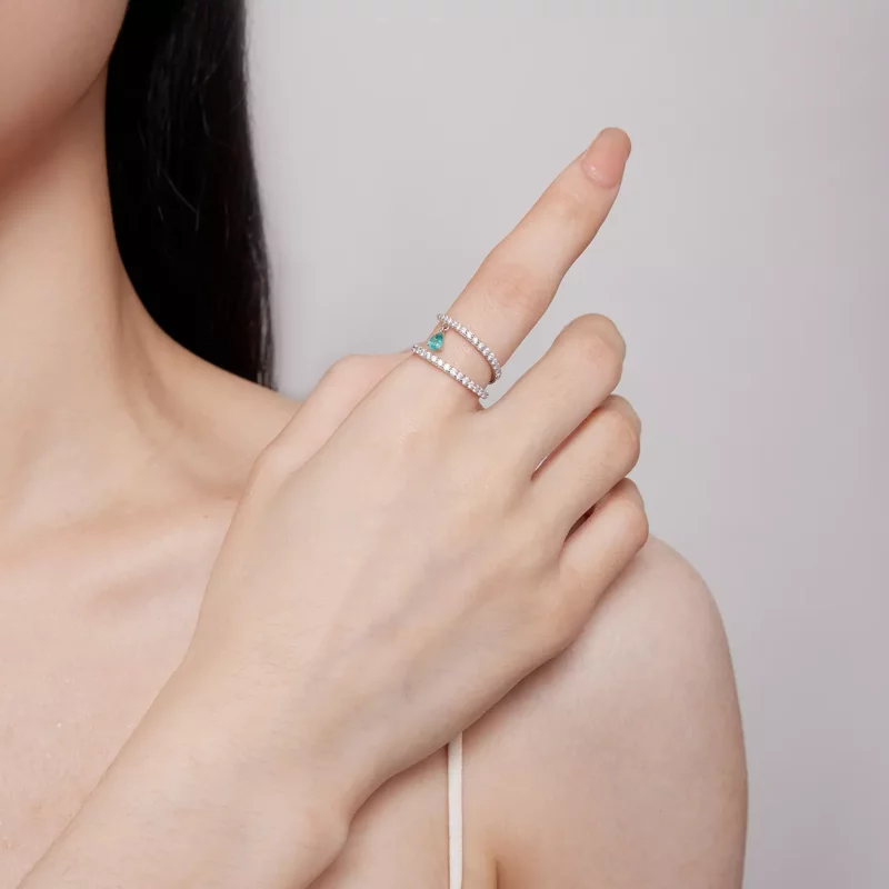 (afbeelding voor) Pandora-stijl bungelende ring - BSR417 - Bekijken 5