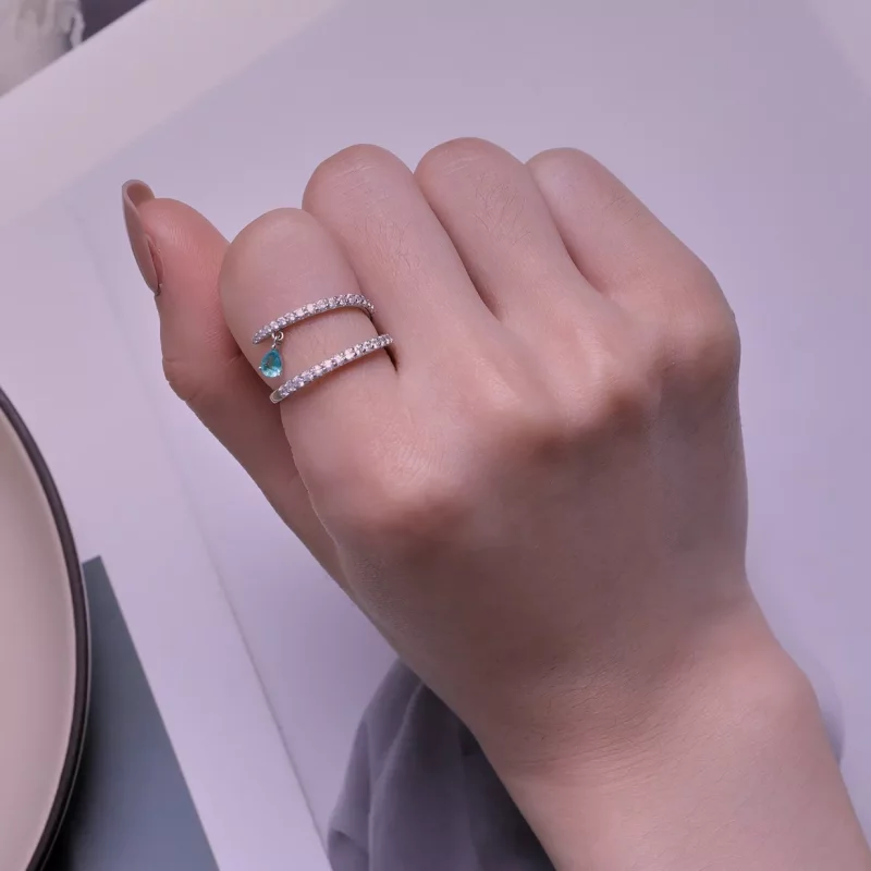(afbeelding voor) Pandora-stijl bungelende ring - BSR417 - Bekijken 6