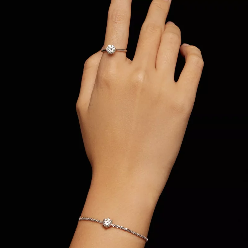 (afbeelding voor) Pandora Stijl Diamanten Armband - MSB006 - Bekijken 5