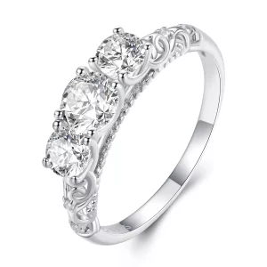 (afbeelding voor) Pandora stijl Drie Steen Ring - BSR318
