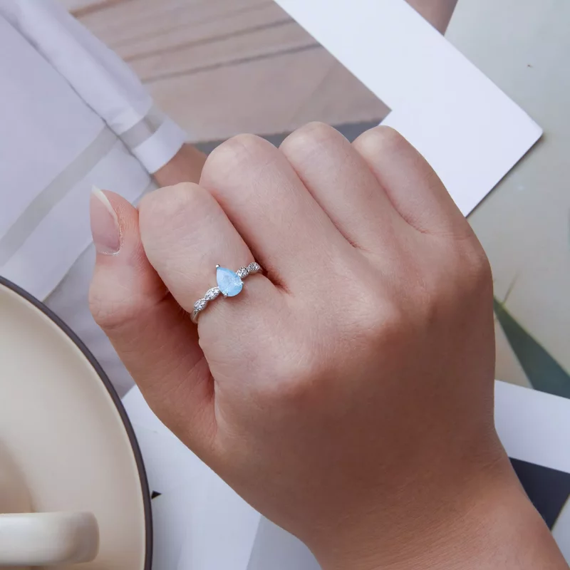 (afbeelding voor) Pandora Stijl Druppel Ring - BSR331 - Bekijken 5