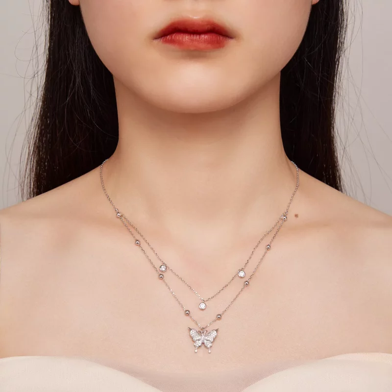 (afbeelding voor) Pandora Stijl Dubbele Ketting - BSN308 - Bekijken 6