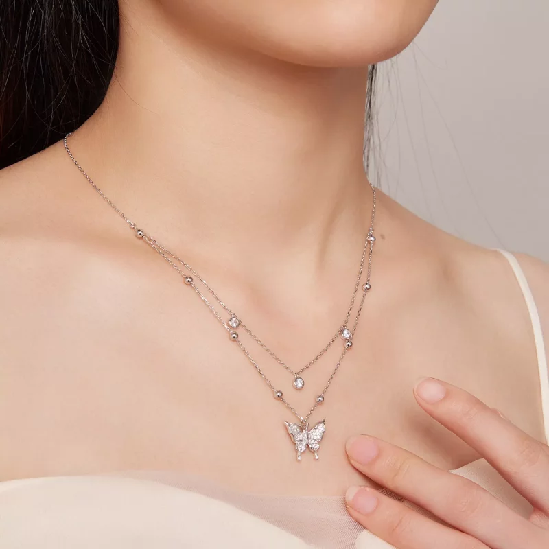 (afbeelding voor) Pandora Stijl Dubbele Ketting - BSN308 - Bekijken 8