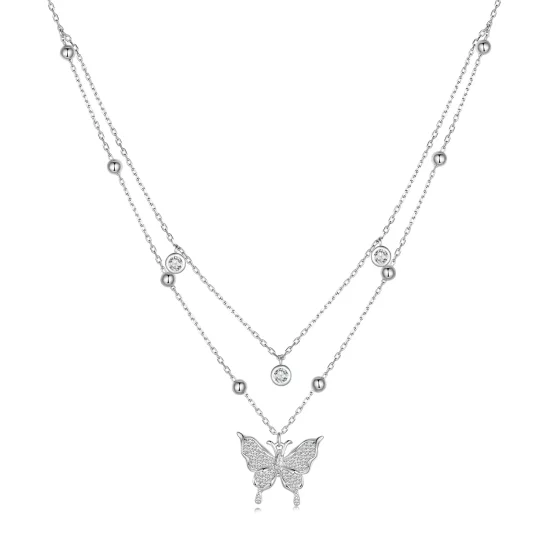 (afbeelding voor) Pandora Stijl Dubbele Ketting - BSN308