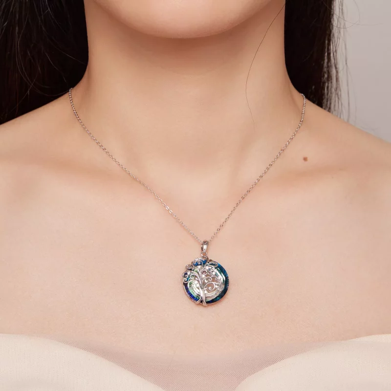 (afbeelding voor) Pandora Stijl Familie Cirkel Ketting - BSN315 - Bekijken 9
