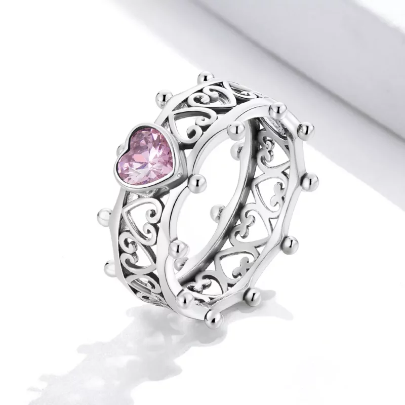 (afbeelding voor) Pandora Stijl Fonkelende Hart Ring - SCR788 - Bekijken 2