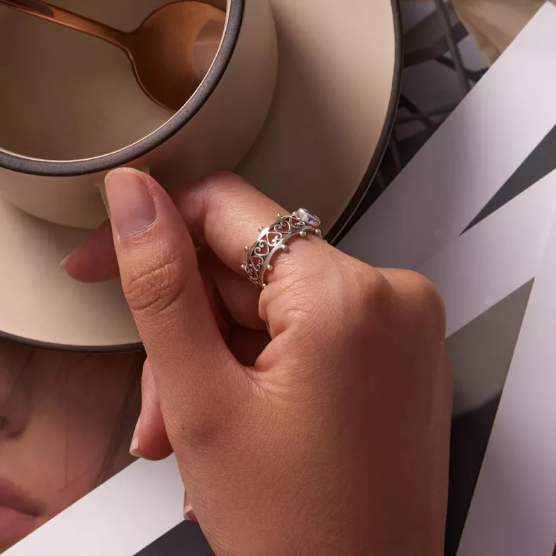 (afbeelding voor) Pandora Stijl Fonkelende Hart Ring - SCR788 - Bekijken 5