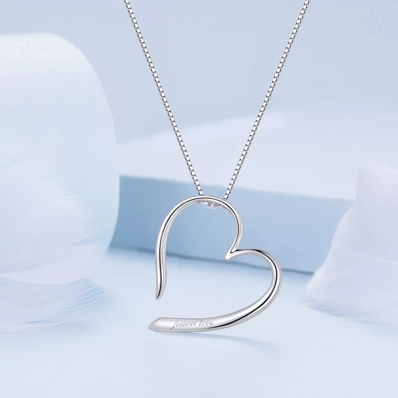 (afbeelding voor) Pandora-stijl Freehand Hart Halsketting - BSN341 - Bekijken 3