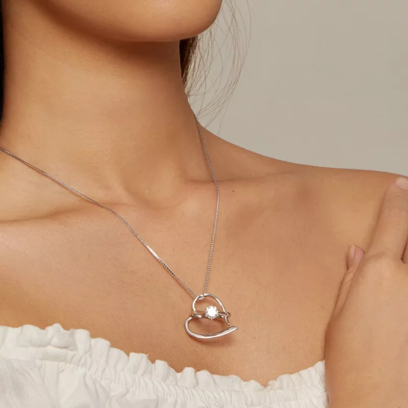 (afbeelding voor) Pandora-stijl Freehand Hart Halsketting - BSN341 - Bekijken 5