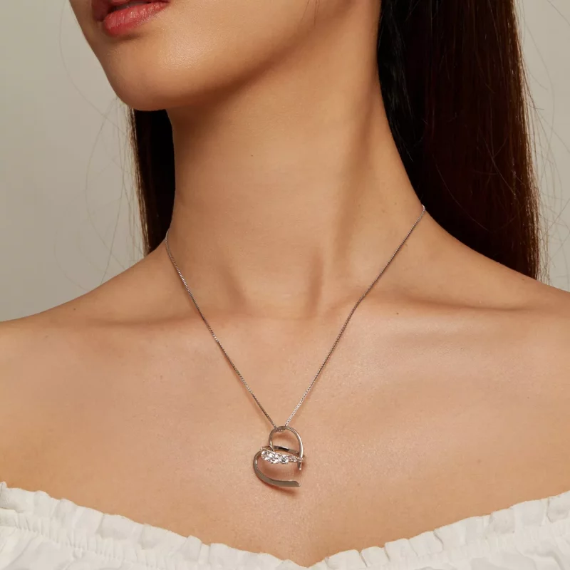 (afbeelding voor) Pandora-stijl Freehand Hart Halsketting - BSN341 - Bekijken 6