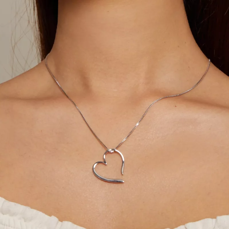 (afbeelding voor) Pandora-stijl Freehand Hart Halsketting - BSN341 - Bekijken 7