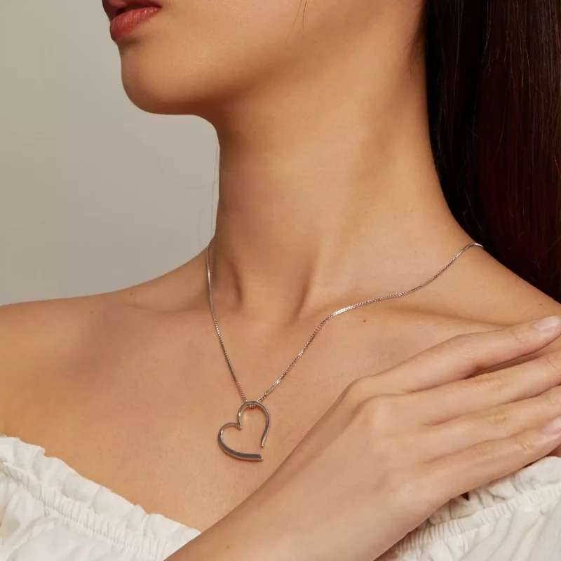 (afbeelding voor) Pandora-stijl Freehand Hart Halsketting - BSN341 - Bekijken 8