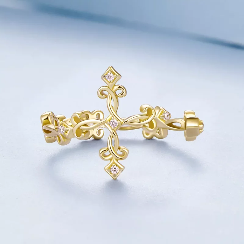 (afbeelding voor) Pandora-stijl geelgouden ring - BSR041-B - Bekijken 3