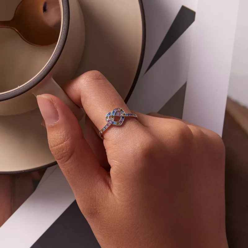 (afbeelding voor) Pandora Stijl Geknoopt Hart Ring - SCR790 - Bekijken 5