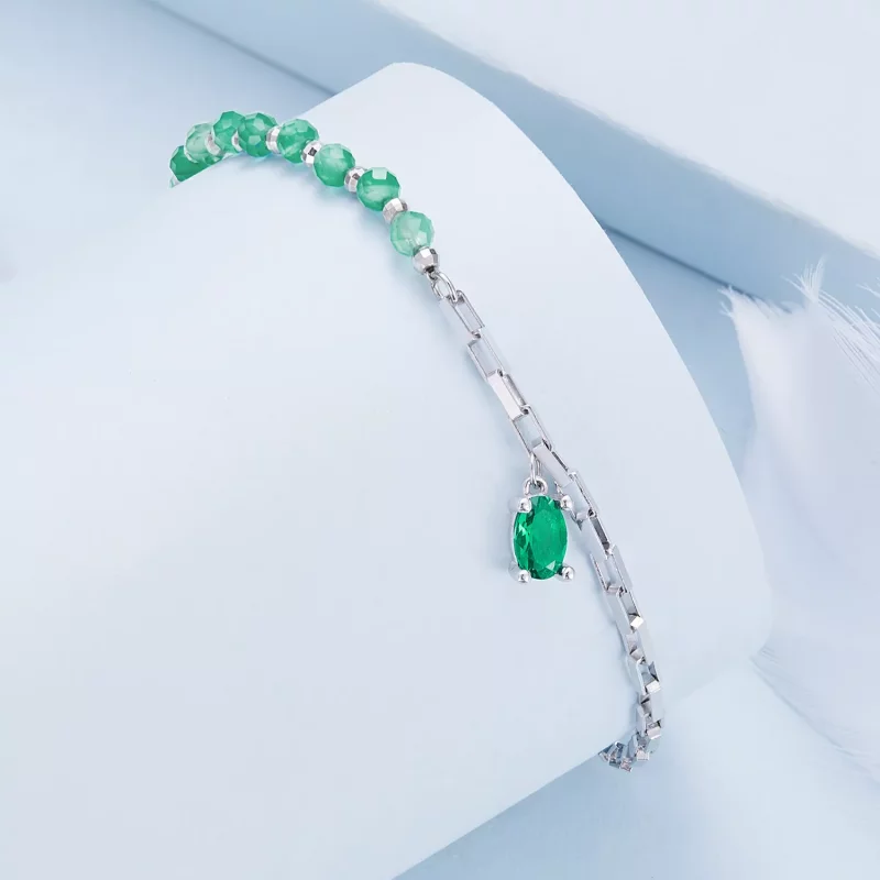 (afbeelding voor) Pandora-stijl Groene Armband - BSB128 - Bekijken 3
