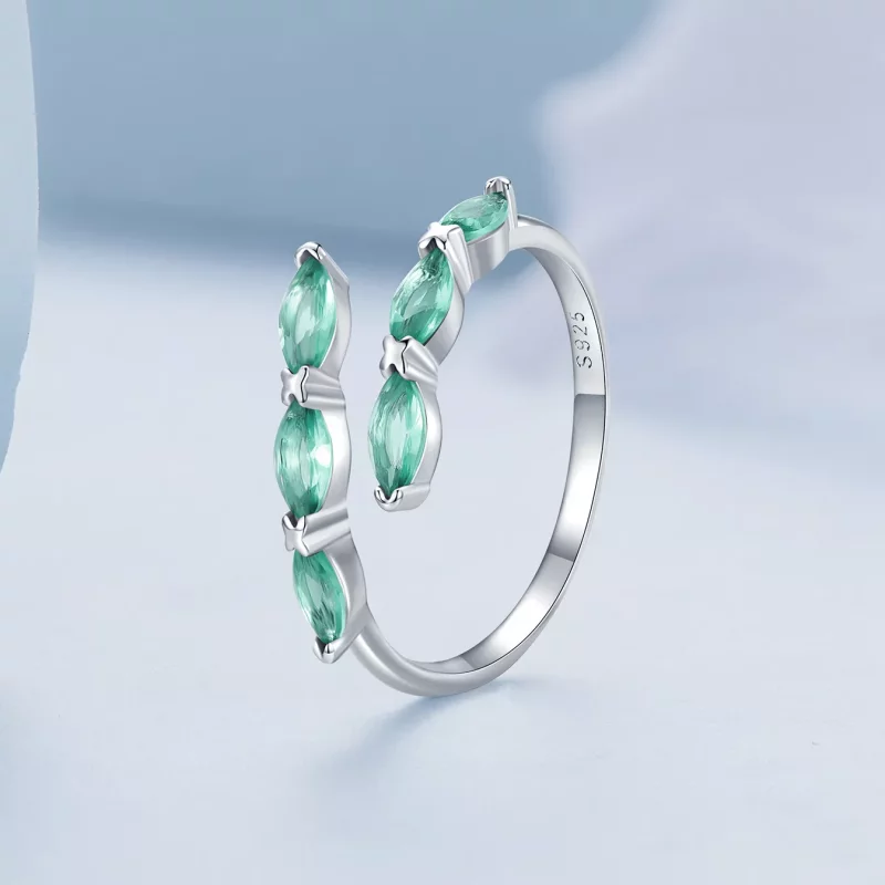 (afbeelding voor) Pandora Stijl Groene Ring - BSR415 - Bekijken 2