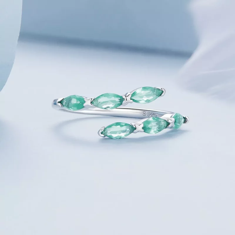 (afbeelding voor) Pandora Stijl Groene Ring - BSR415 - Bekijken 3