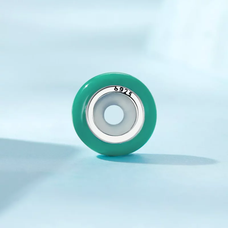 (afbeelding voor) Pandora-stijl Groene Spacer - SCC1450-TQ - Bekijken 3