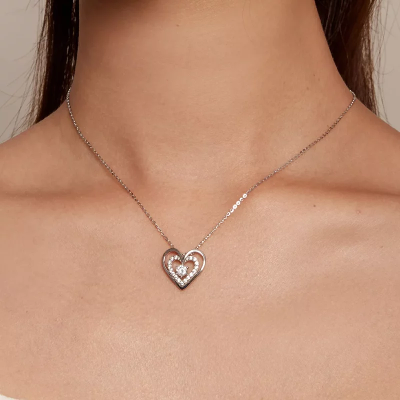 (afbeelding voor) Pandora-stijl Hart Halsketting - BSN342 - Bekijken 5