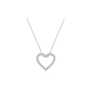 Pandora Stijl Hart Hanger Ketting - MSN019 (afbeelding voor) Pandora Stijl Hart Hanger Ketting - MSN019
