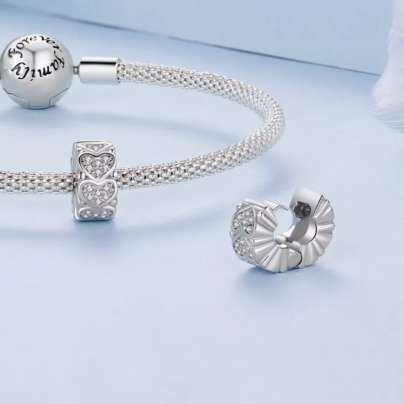 (afbeelding voor) Pandora Stijl Hart Spacer - BSC885 - Bekijken 4