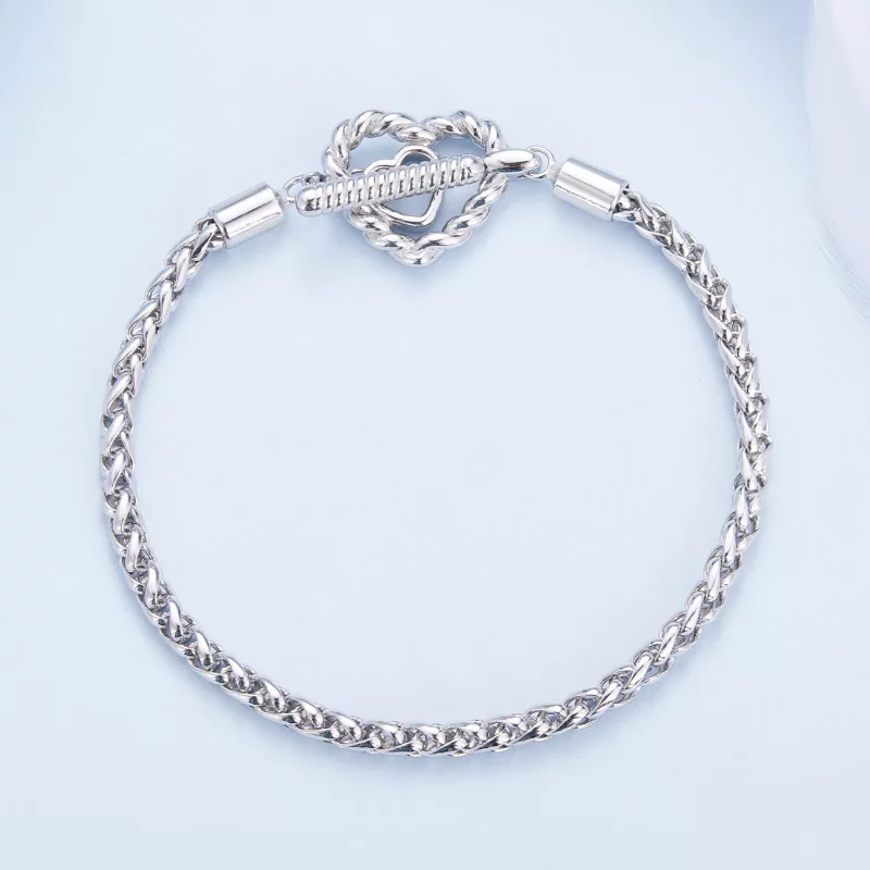 (afbeelding voor) Pandora-stijl hart T-staaf armband - BSB132 - Bekijken 3