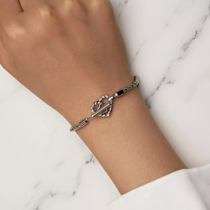 (afbeelding voor) Pandora-stijl hart T-staaf armband - BSB132 - Bekijken 6
