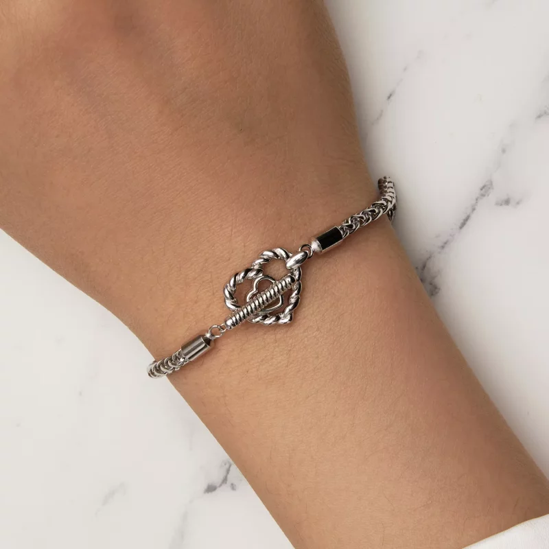 (afbeelding voor) Pandora-stijl hart T-staaf armband - BSB132 - Bekijken 8