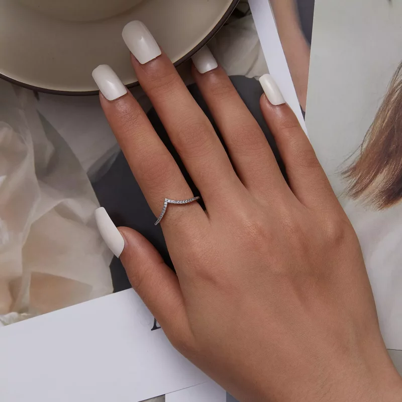 (afbeelding voor) Pandora Stijl Hart Wishbone Ring - SCR856 - Bekijken 4