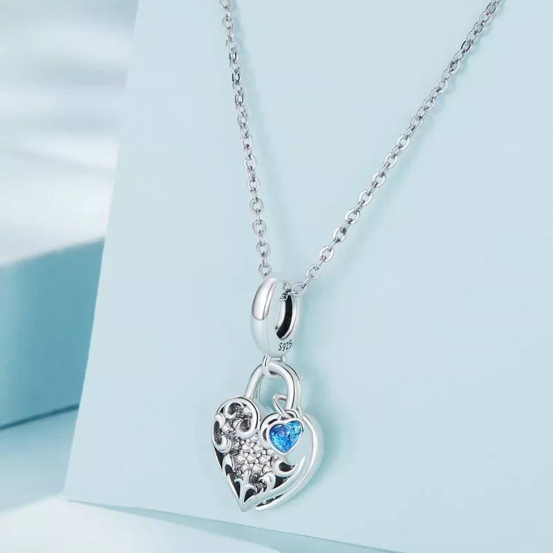 (afbeelding voor) Pandora-stijl Hartvormige Bedel met Interlocking Design - SCC2502 - Bekijken 2