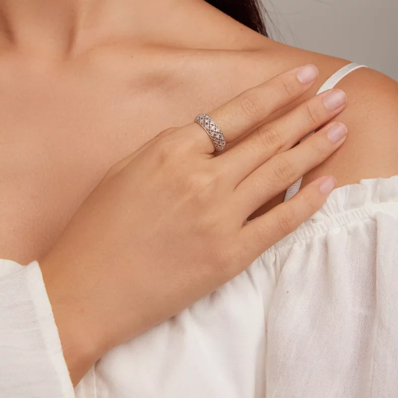 (afbeelding voor) Pandora Stijl Jubileum Band Ring - BSR333 - Bekijken 4
