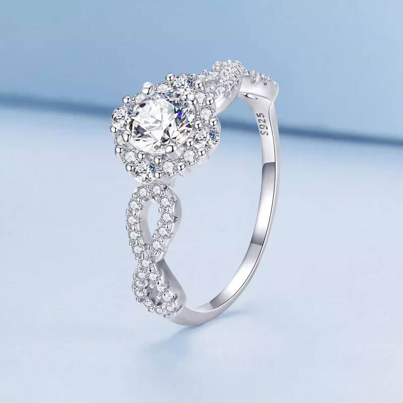 (afbeelding voor) Pandora Stijl Klassieke Elegantie Ring heldere Cz - BSR352 - Bekijken 2