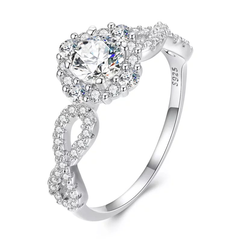 (afbeelding voor) Pandora Stijl Klassieke Elegantie Ring heldere Cz - BSR352 - Bekijken 3