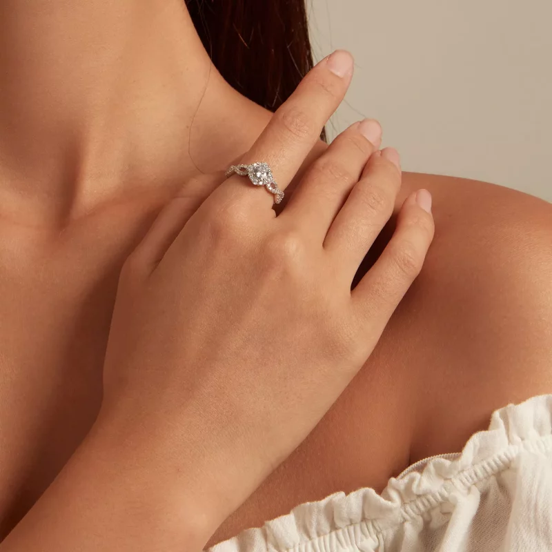 (afbeelding voor) Pandora Stijl Klassieke Elegantie Ring heldere Cz - BSR352 - Bekijken 5