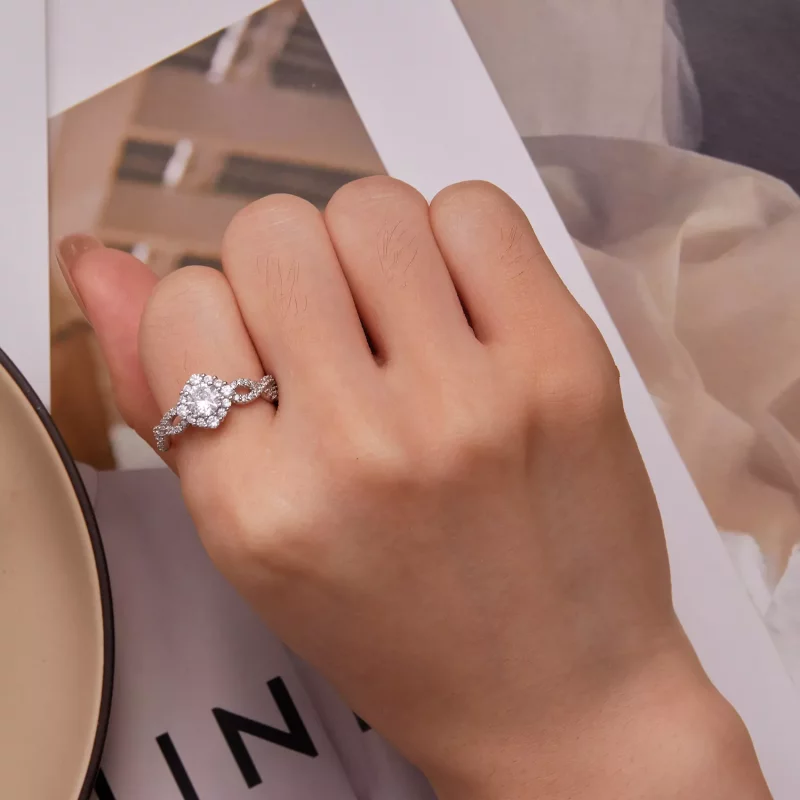 (afbeelding voor) Pandora Stijl Klassieke Elegantie Ring heldere Cz - BSR352 - Bekijken 7