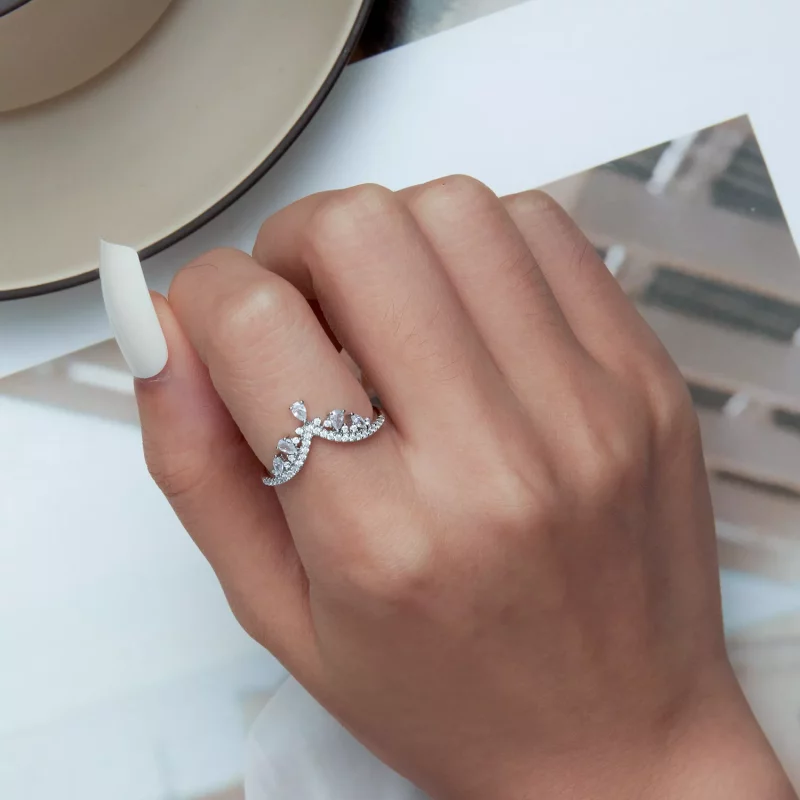 (afbeelding voor) Pandora Stijl Kroon Ring - BSR296 - Bekijken 8
