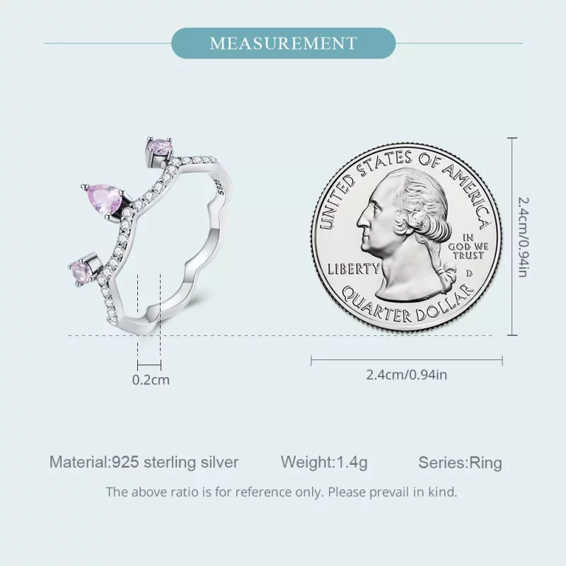 (afbeelding voor) Pandora Stijl Kroonring Zilver - SCR888 - Bekijken 5