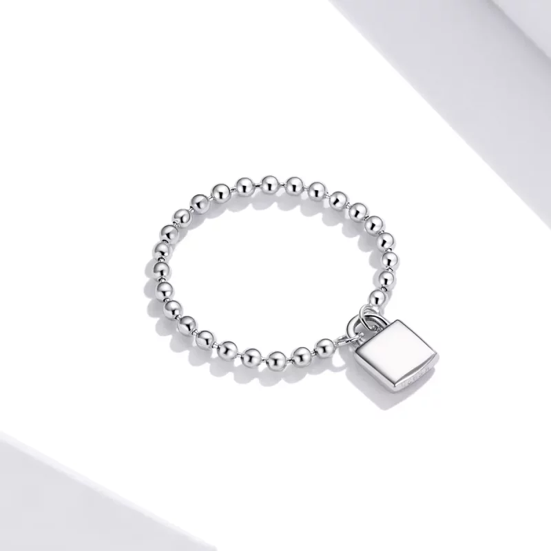 (afbeelding voor) Pandora Stijl Liefdes Hangslot Ring - SCR703 - Bekijken 2