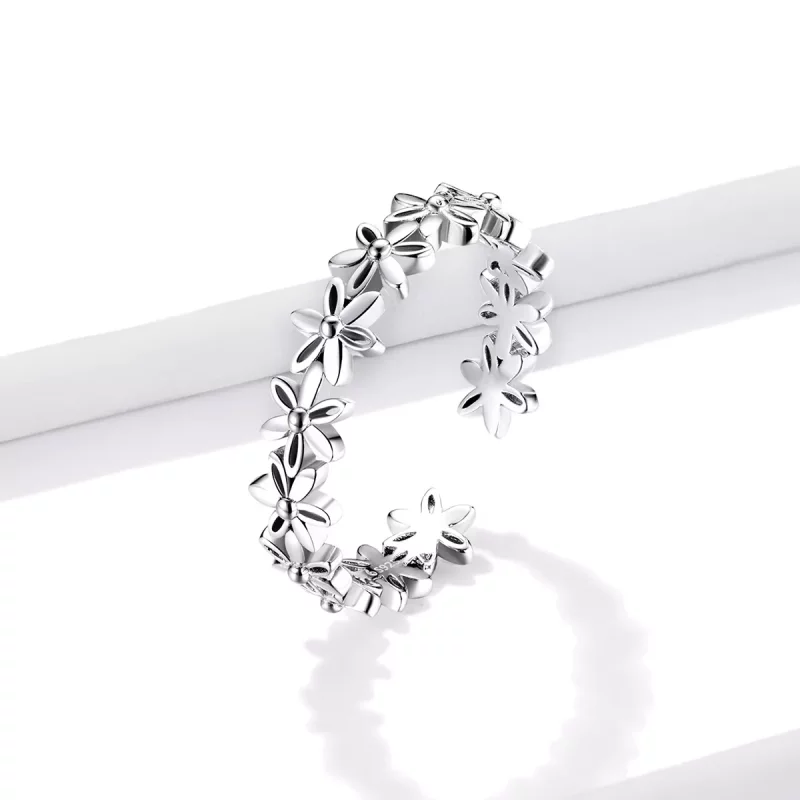 (afbeelding voor) Pandora Stijl Madeliefjes Band Ring - BSR184 - Bekijken 2