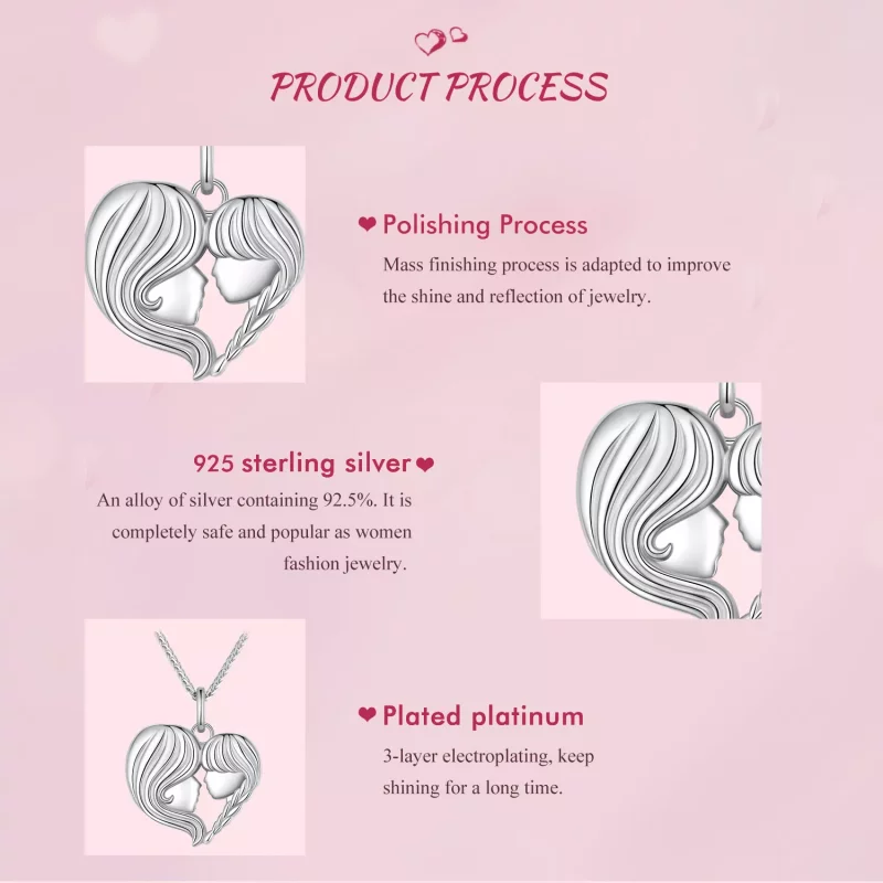 (afbeelding voor) Pandora Stijl Moeder Dochter Ketting - BSN324 - Bekijken 6